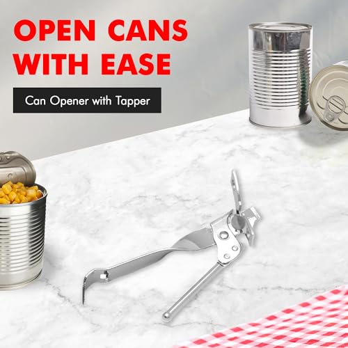 Chef Craft Select Can Opener with Tapper, 6.5 inches in length, Nickle Plated - image 2