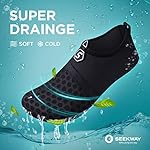 SEEKWAY Water Shoes Quick-Dry Aqua Socks Barefoot Slip-on for Beach Pool Swim River Yoga Lake Surf Women Men Black SK001 - Image 4