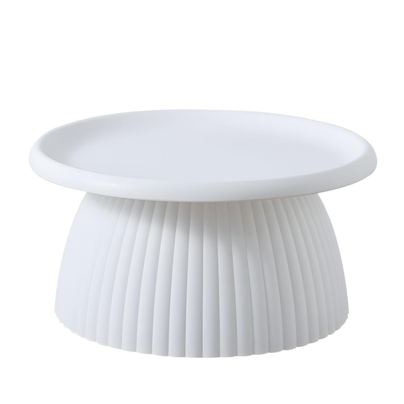 Petite table d'appoint en plastique blanc facile à nettoyer pour salon et balcon sans entretien