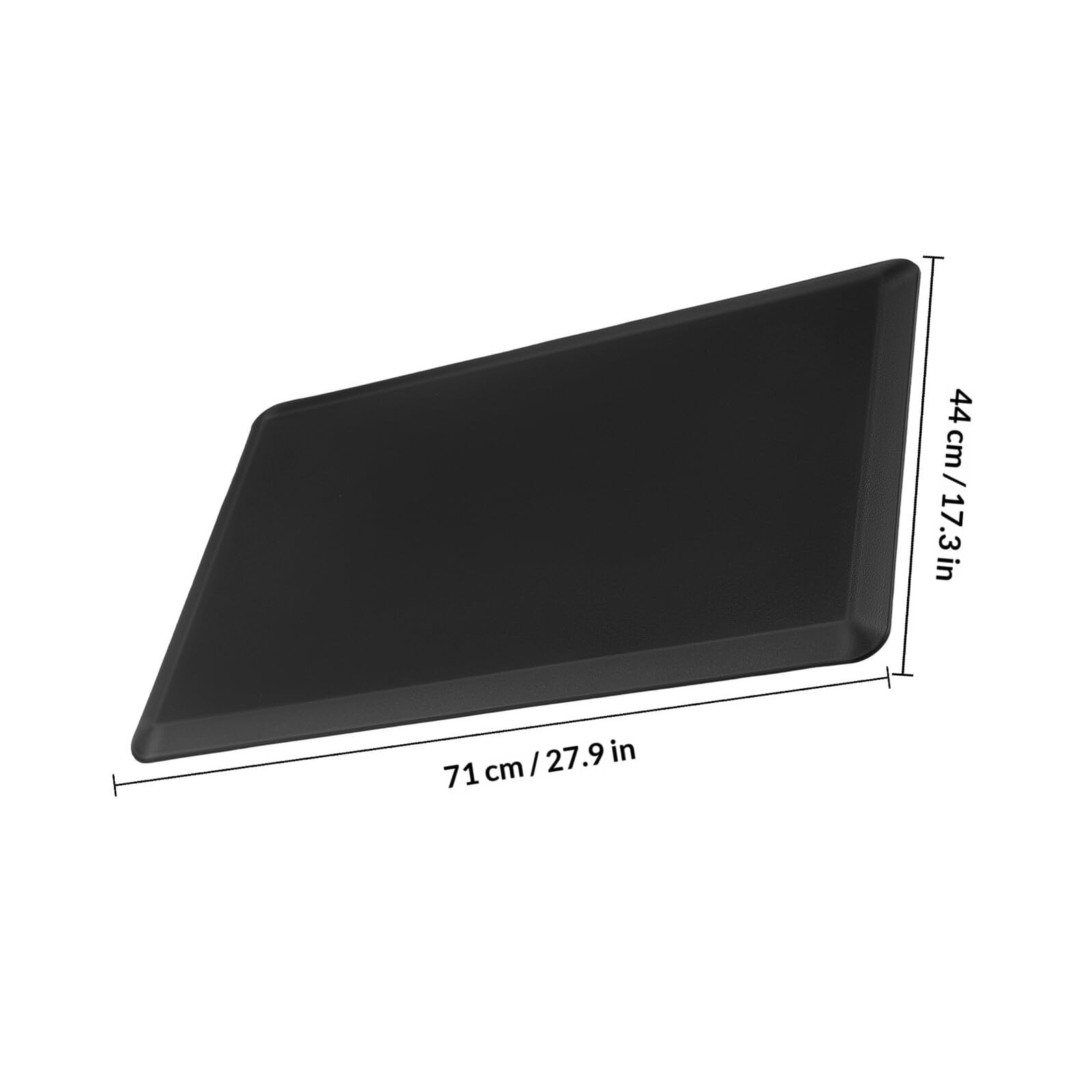 OSALADI Ergonomische Küchenmatte rutschfeste Anti Ermüdungsmatte aus PVC und Schaumstoff Schwarz Langlebige Komfort Bodenmatte 44x71x1,2 cm für Büros und Kassenbereiche
