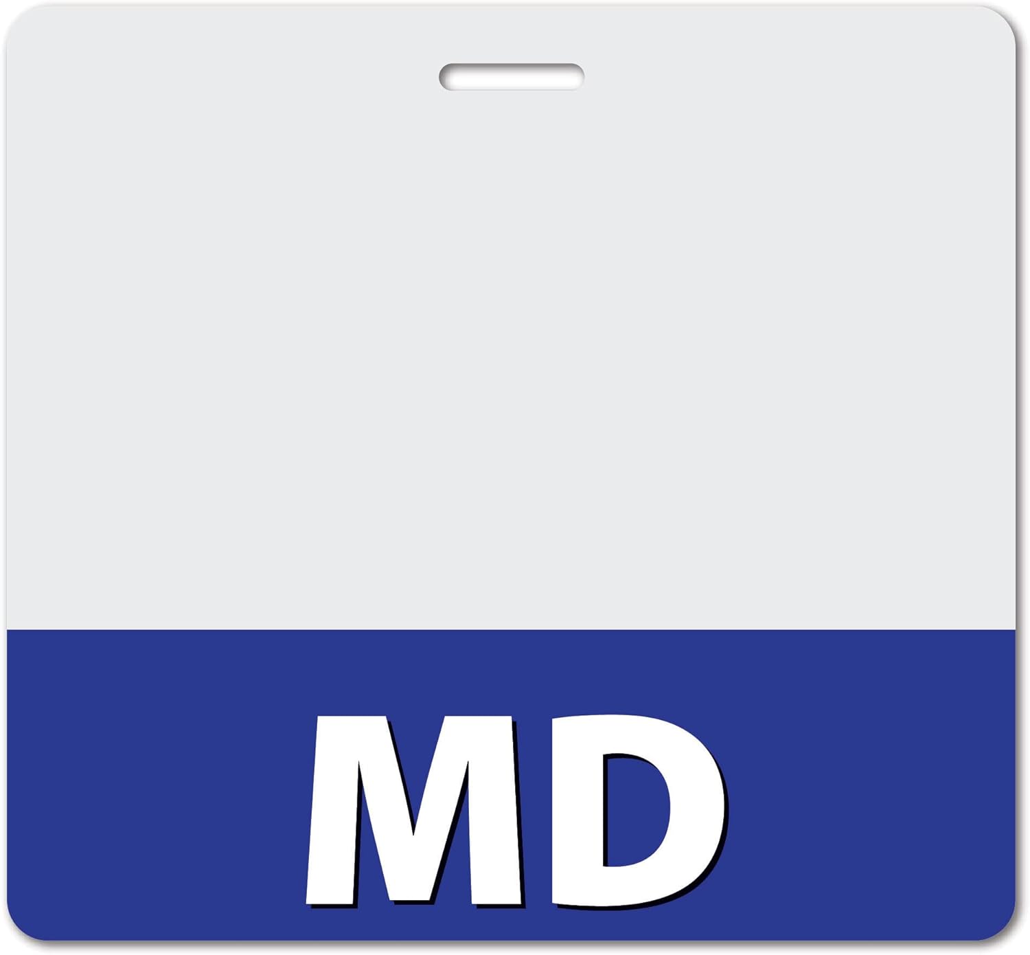 MD Heavy Duty Horizontal Navy Blue (20 Pack) - Spill & Tear Proof Cards - 2 Sided USA Printed Quick Role Identifier ID Tag Backer by BadgeZoo