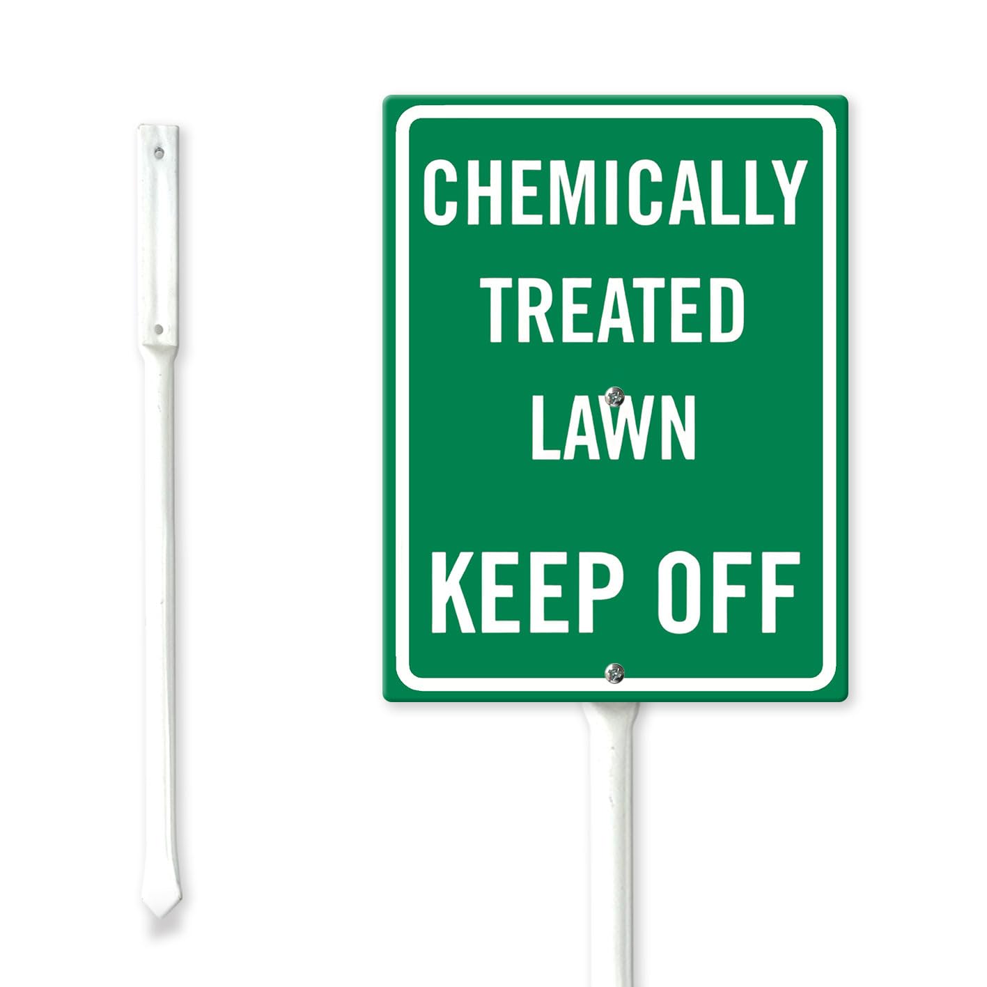 Geroclonup Chemically Treated Lawn Keep Off Yard Sign with Stake Outdoor Yard Sign Rustproof Aluminum Sign Fade Resistant Lawn Decoration for Outdoor -20x30cm
