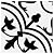 8x8 Flora Black White Porcelain Tile By Squarefeet Depot