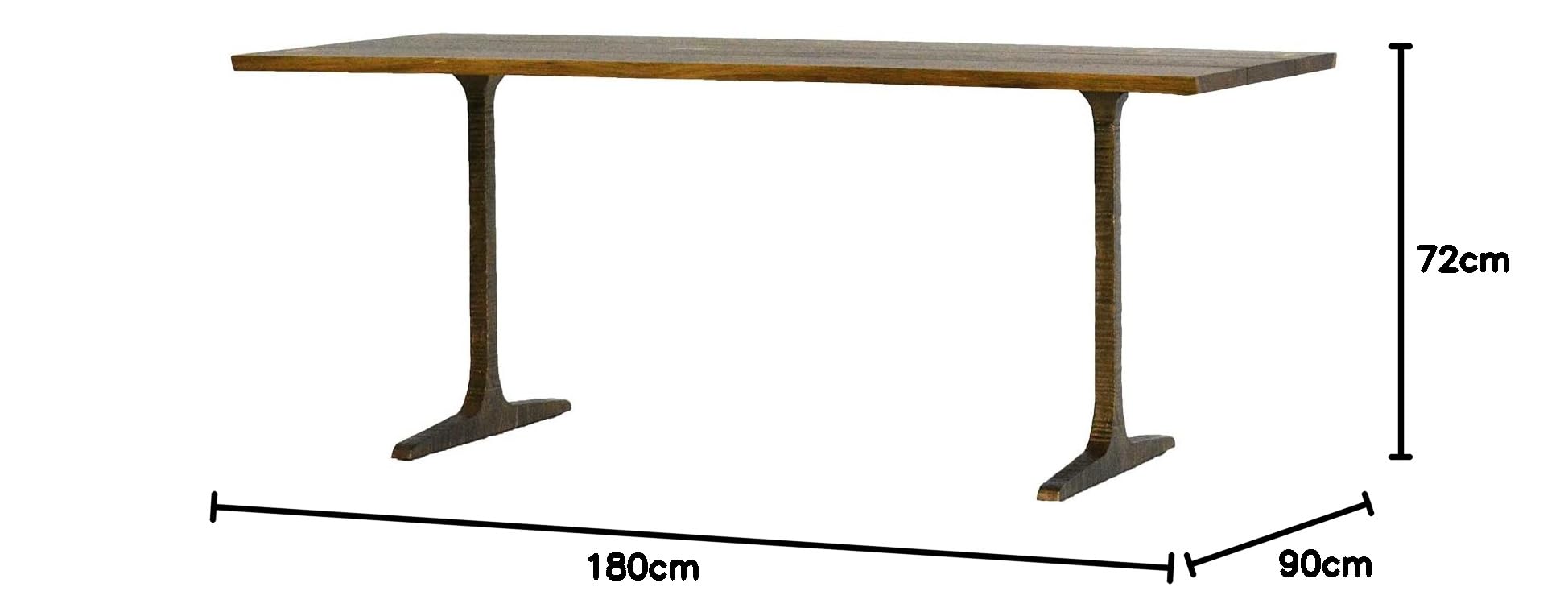 Amazon｜SQUARE ROOTS(スクエアルーツ) / T LEG DINING TABLE
