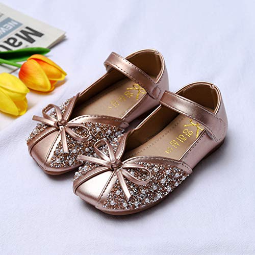 Girls Ballet Flats Shoes Ballerina Bowknot Mary Jane Wedding for Party Toddlers Elastic Princess Dress Shoes Sandals2