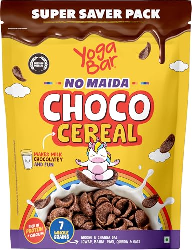 Image of Yogabar no maida choco for Breakfast, Zero Maida, Delicious Chocos for Kids & Adults, Protein Food, 0 Added Preservatives, Contains Jowar, Bajra, Ragi, Quinoa & Oats, 850g