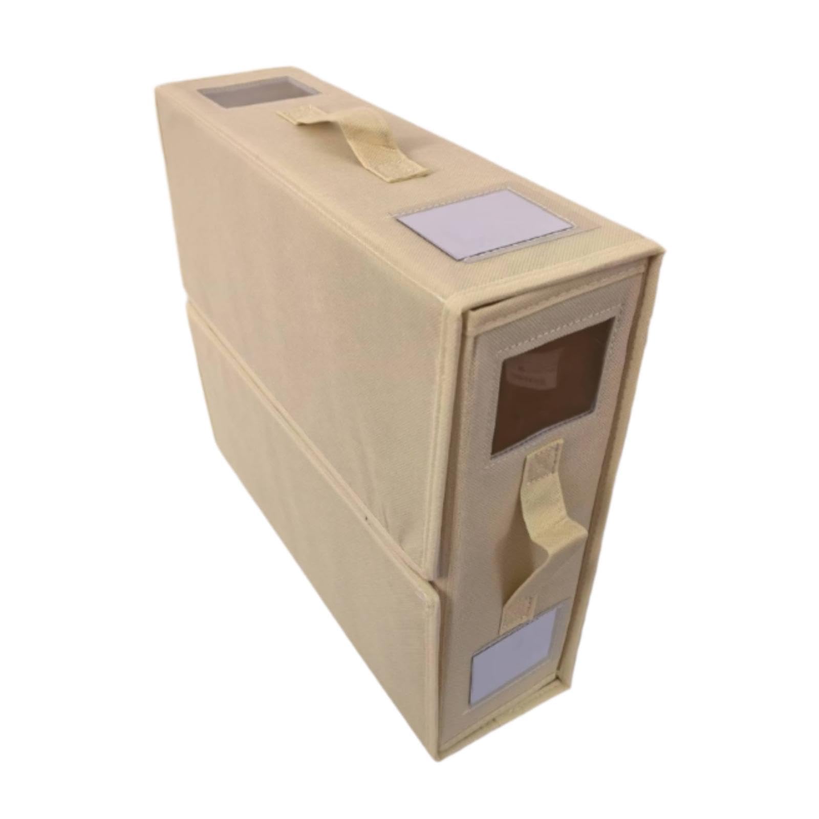 Baoblaze Organizzatore per Lenzuola per Armadio, Contenitore Pieghevole per Biancheria da Letto, Copripiumino, Asciugamani, Coperte, organizzazione della casa, Beige