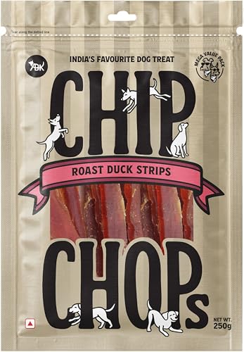 Image of Chip Chops Roast Duck Strips Dog Treats High Protein Low Fat Natural Dog Snacks for Training Rewards Soft Chewy Dog Treats for All Breeds Puppy Adult Dogs 250g Pack
