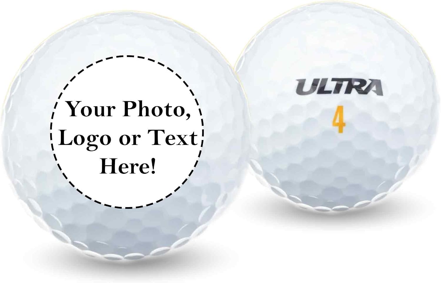GBM Personalized Wilson Ultra Distance Golf Balls, 12-Pack + 20 Free Golf Tees - Long-Distance Playable Golf Balls – Great Gift for Father's Day, Tournaments, or Events