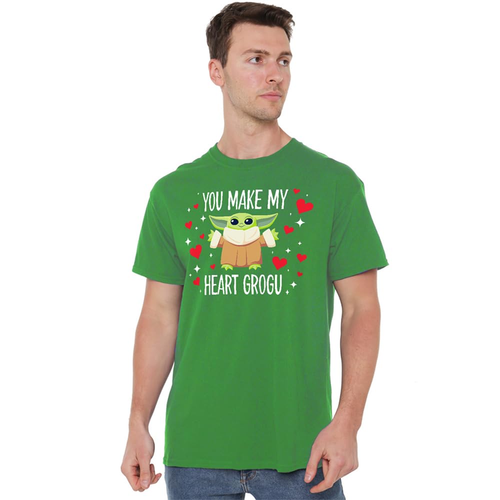 Star Wars You Make My Heart Grogu Unisex T Shirt, Kelly Green, Large