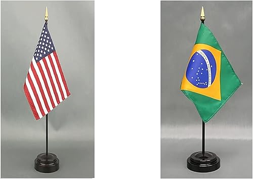 Miniatura 58 de Juego de banderas de escritorio de Afganistán, hecho en Estados Unidos, de rayón de 4 x 6 pulgadas, escritorio de oficina y pequeñas banderas