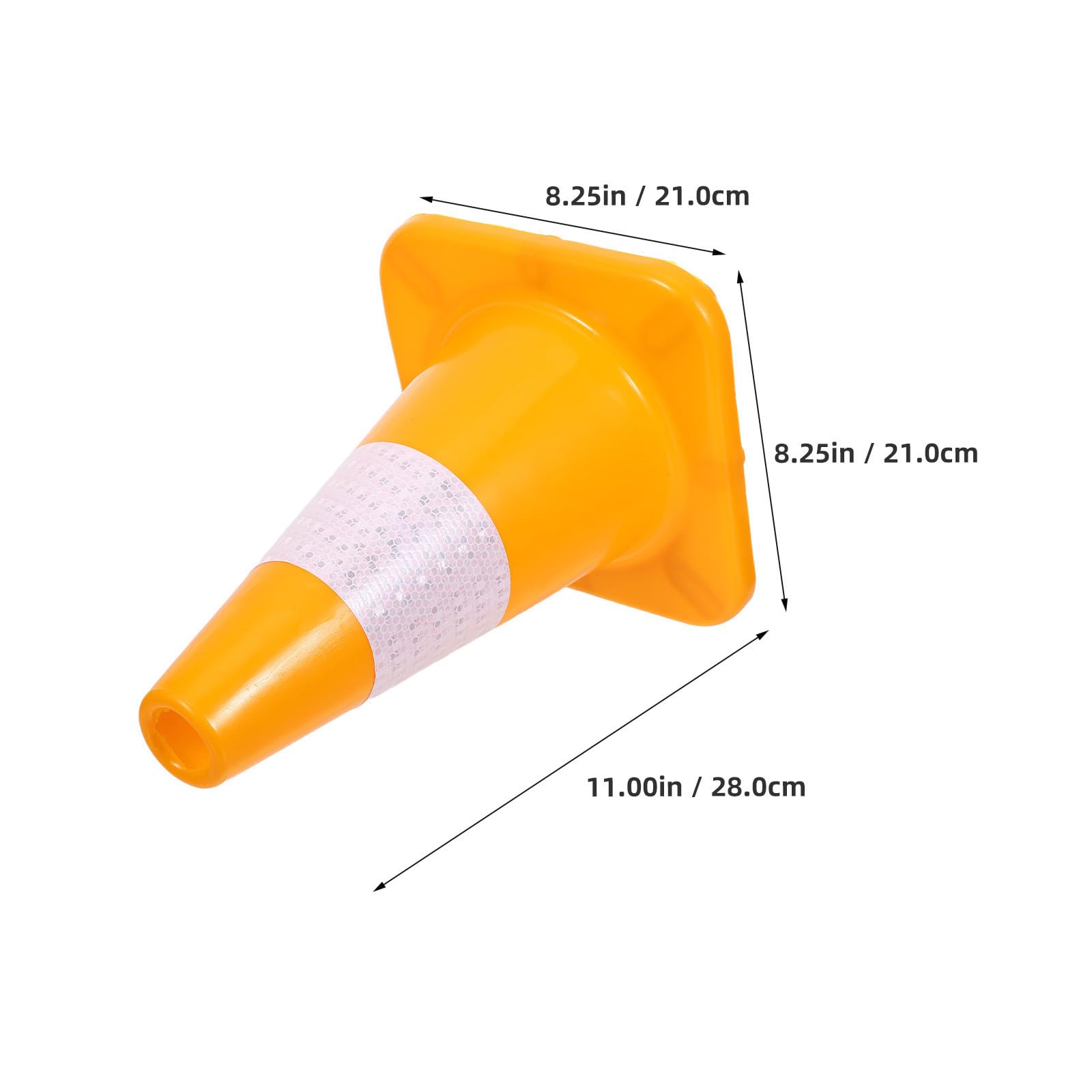 DOITOOL 3 Pièces Cône de Sécurité Routière en Plastique Jaune,