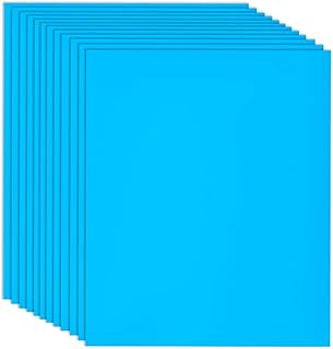 SOFPLATE 12 Hoja de Transferencia Azul de 12x10 Pulgadas, Vinilo de Transferencia Térmica Azul, Rectángulo, Color Sólido, PVC, Papel de Sublimación Reimpreso para Impresora de Inyección de Tinta, CAM