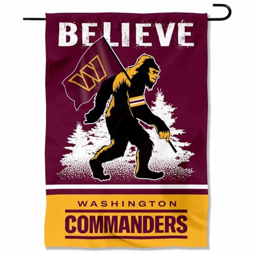 Washington Commanders Bigfoot Sasquatch Believe Yard Garden Banner Flag