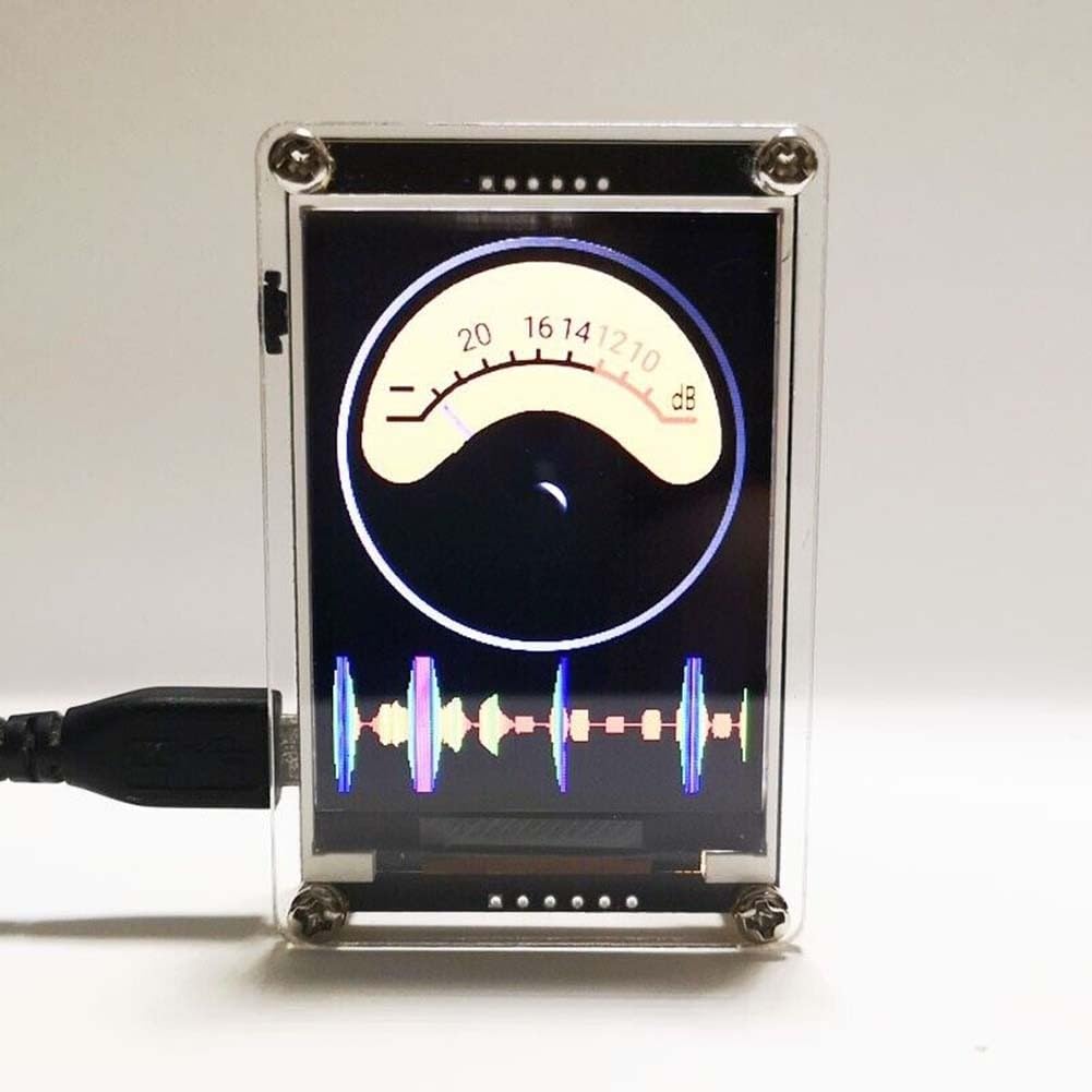 Compteur VU de spectre musical HD FACAIIO 2.4" LCD multimode alimenté par USB