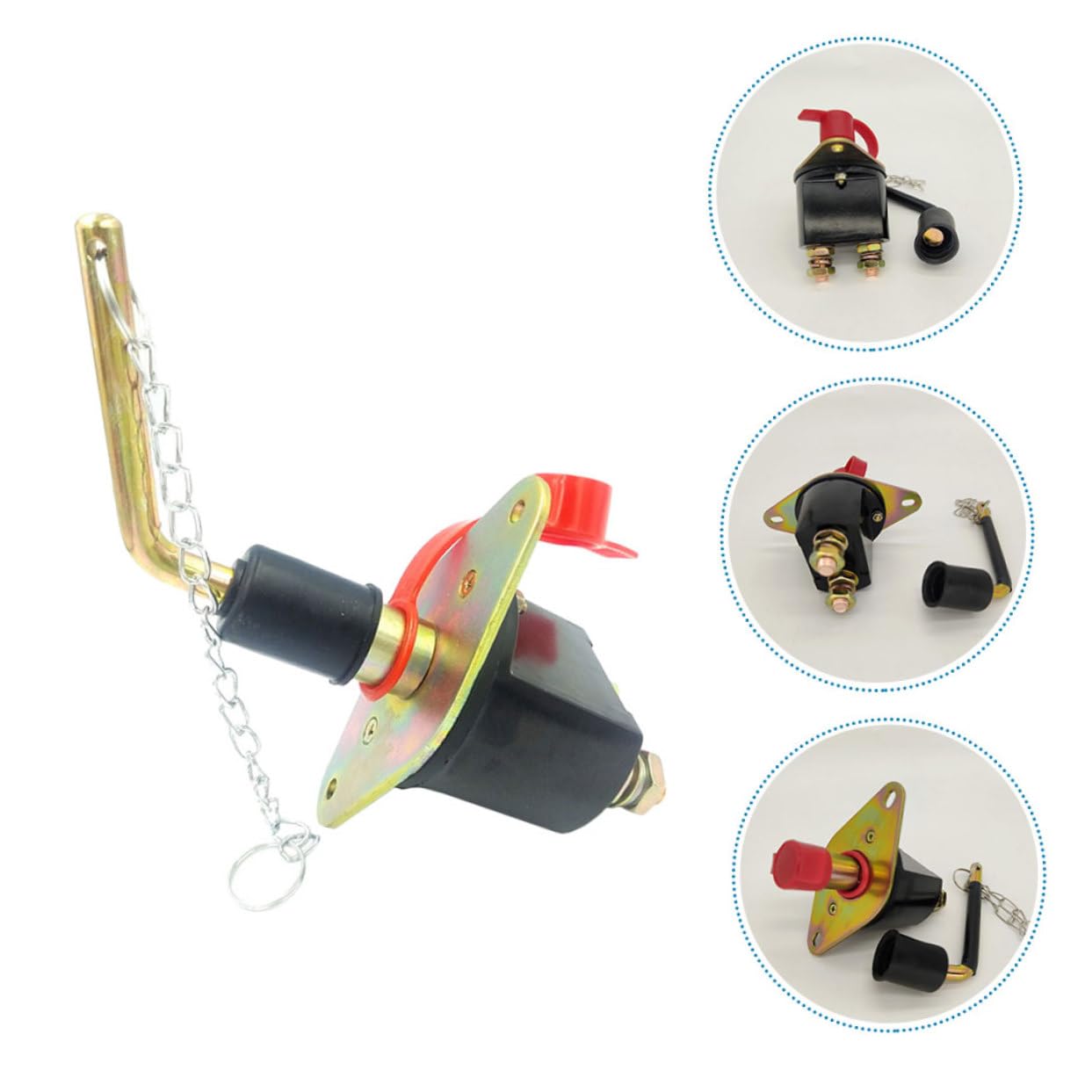 Interruttore Abs 100/200a Metallo Rame Batteria 12/24v | Scollegamento Elettrico, Installazione Facile e Design Compatto, Controllo Manuale per Auto e Altri Mezzi