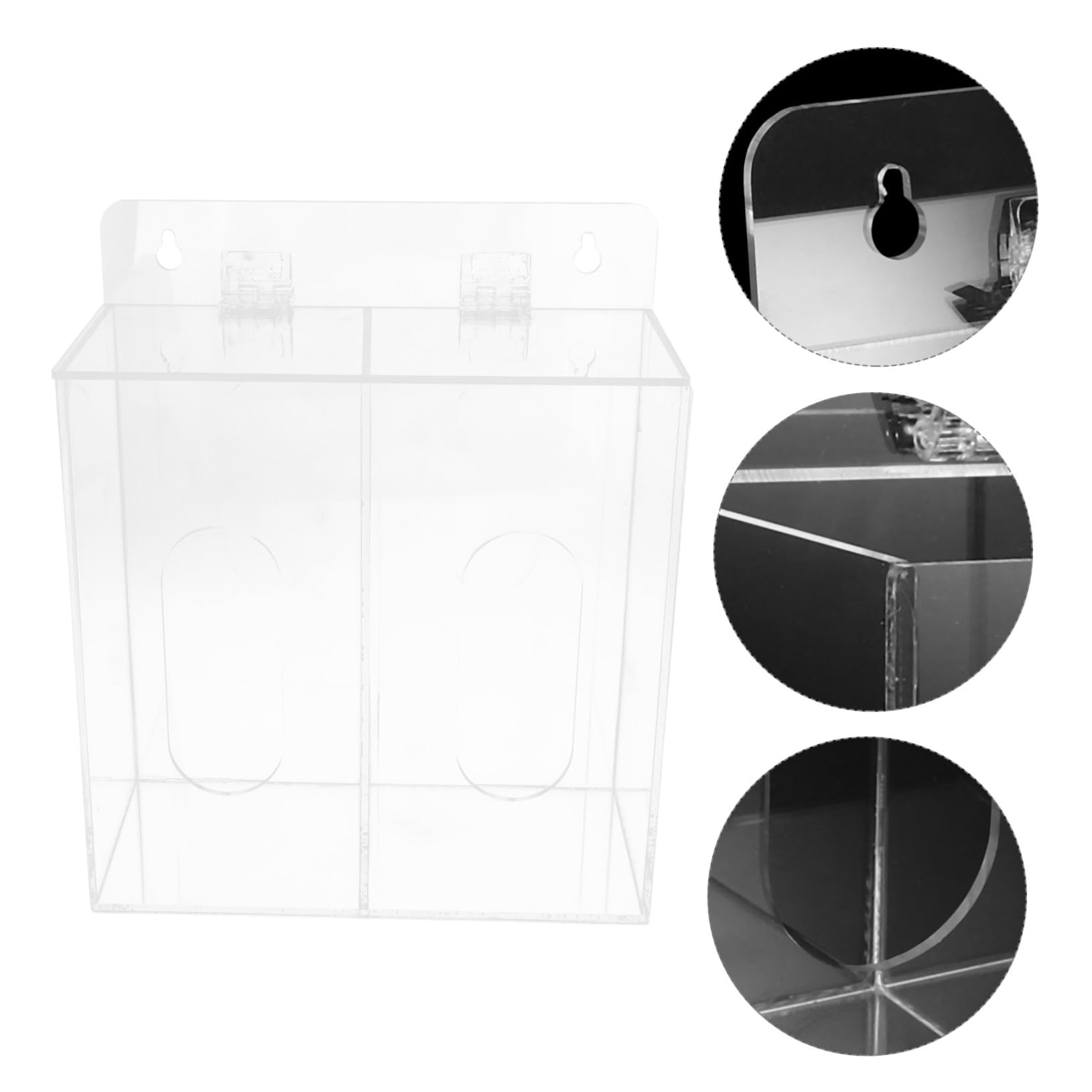 BESTYASH Distributeur Mural Double Compartiment Pour Protection Des Mains Et Masques Conçu Pour Usage Domestique Et Laboratoire