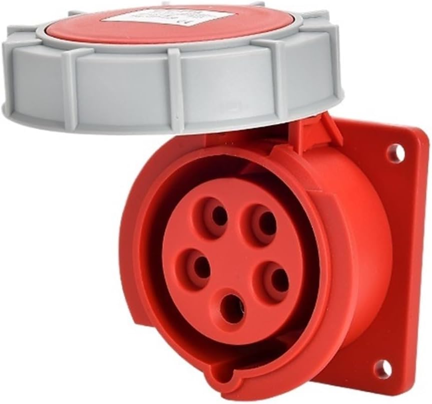 Industrial Plug and Socket Connector Three-Phase 3-core 4P5 Hole 16A32A Waterproof Non-Explosion-Proof Aviation IP67(5p16a Ip67 Concealed Seat Gp 228)