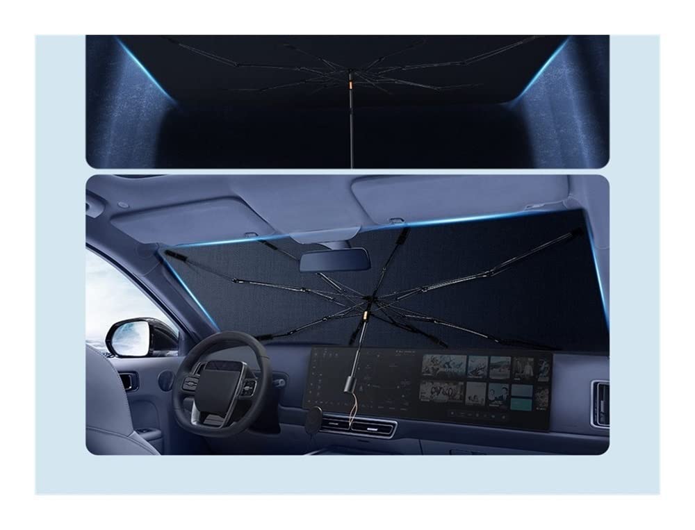 Parasole per Parabrezza Auto Parasole Ombra Auto Parasole Copertura Ombrello Pieghevole Parasole per Modello 3 Y Protezione Sole Finestra Anteriore Parasole (Color : 131 x 69mm)