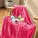 inhand Hot Pink Fleece Throw Blanket for Women, Super Soft Cozy Blankets for Mom, All Season Lightweight Fuzzy Blanket for Couch Sofa Chair, 50×60 Inches