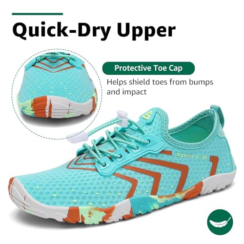 Image of SAGUARO Water Shoes for Women - Barefoot Quick-Dry Aqua Sock, Lightweight, Breathable for Swimming, Beach and Outdoor Activities Size 5.5-10.5