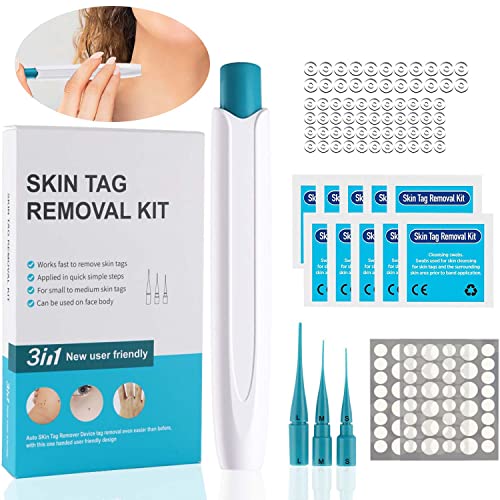 Skin Tag Remover, Stielwarzen Entferner Schnell Kit, Skin Tag Entferner Kit für Micro Bis Large (2 mm-10 mm), Sicher und Schmerzlos, Stielwarzen Entfernungsgerät Sicher für die Meisten Körperteile