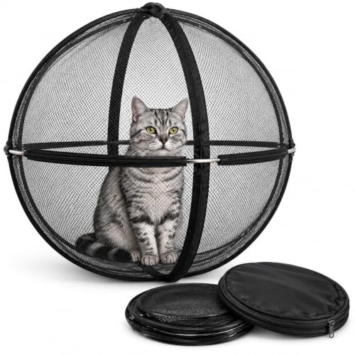 Giant Hamster Ball for Cats, Rolling Outdoor Cat Enclosure，27in-Large