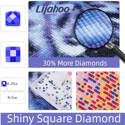 Diamond Painting Cascade grand format 124x70cm avec kit broderie complet - 5