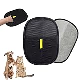 JazRvr 2 Stück Fell Magnet Handschuh, Tierhaarentferner Handschuh für Katzen, Doppelseitige Fellpflege Handschuhe, Katzenhaarentferner Handschuh, 24 x 17.5 cm