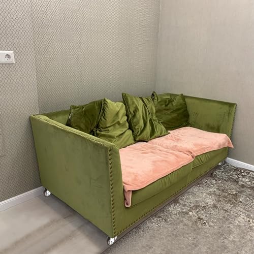 Gentpovth Hochwertiges leises 1-Zoll schwenkbares Möbelrollen-Set mit 4 Stück (2 davon mit Bremsen), Vollgummi Transportrollen mit 20 Schrauben, keine Spuren Leise Leichte Rollen, für Palettenmöbel