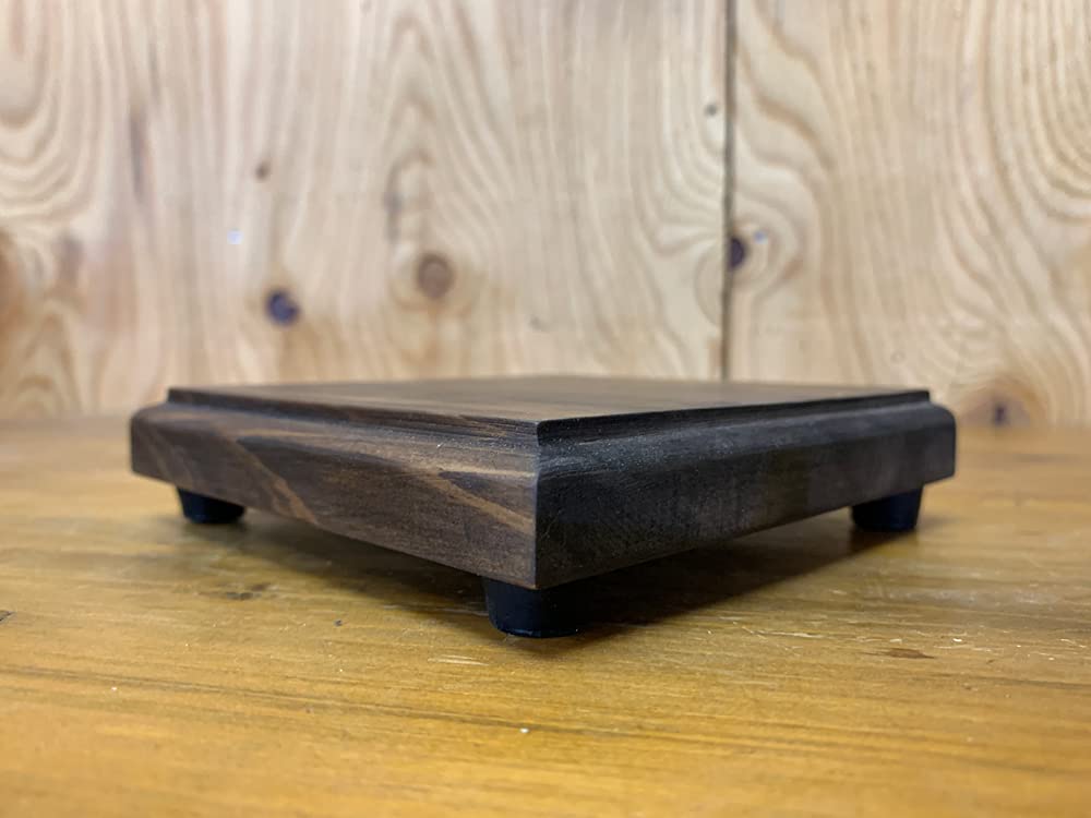 銘木　板　飾り台　ダークブラウン Amazon.co.jp: 台座 飾り台 ダークブラウン 13×13×3cm ディスプレイ
