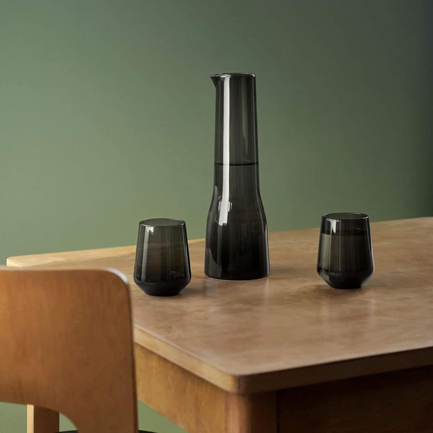 Iittala Essence Glass Carafe/Pitcher Dark Grey by Alfredo Haberli