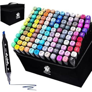 TBC The Best Crafts Dual-Tip Alcohol Markers – Premium Artist Sketch Markers for Adults, Permanent Alcohol Marker Pens for Drawing (120 Colors)