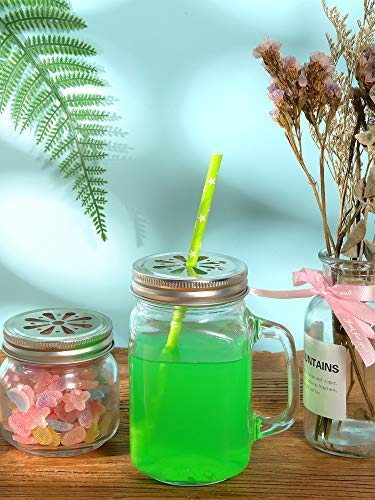 28 Pieces Daisy Jar Lids Regular Mouth Mason Jar Lids Daisy Cut Lids Storage Canning Lids Compatible With Straw Hole For Drinking Daisy Flower Jar Lids #TOP4