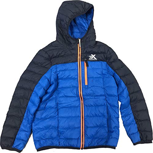Buy ZeroXposur Boys Down & Feather Hooded Full Zip Jacket (Sky Diver, 7