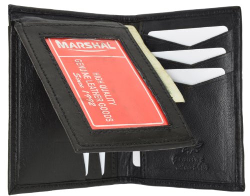 New Unique Flip-Up Mens Wallet & Card Holder Black #1392