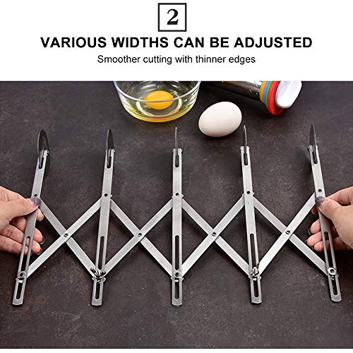 Faca de pizza de aço inoxidável Entweg, cortador de faca de pizza com 7 rodas de aço inoxidável e co