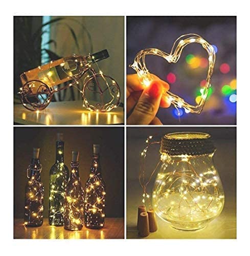 Image of RSCT Cork led String Lights for Wine Bottles 20 Led Cork Lights - Bottle Cork Lights Waterproof Strip Decoration Party Wedding Christmas String Lights Warm White RS-35