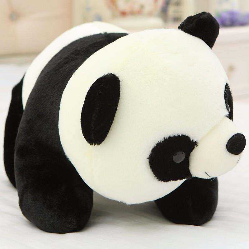 Image of Soft Stuffed Plushy Panda Baby Toy for Kids Childrens Girls Boys Infants Decoration in Car Gift On Birthdays (Color Black and White, Size 50 cm)