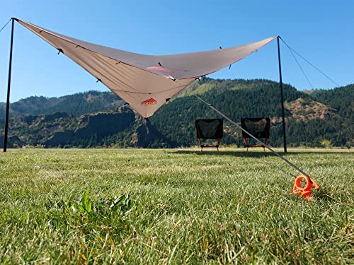 Orange Screw: The Ultimate Ground Anchor | Small 4 Pack Tent Stakes | Made In Usa (Orange) #TOP6