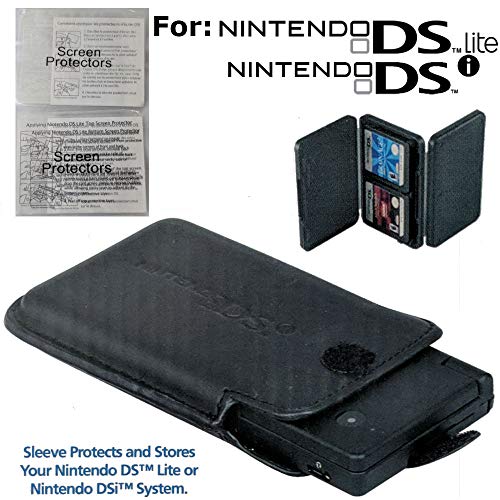 Protective Sleeve, 4-Game Cartridge Case, and 2 Screen Protectors Bundle for Nintendo DSi and Nintendo DS Lite