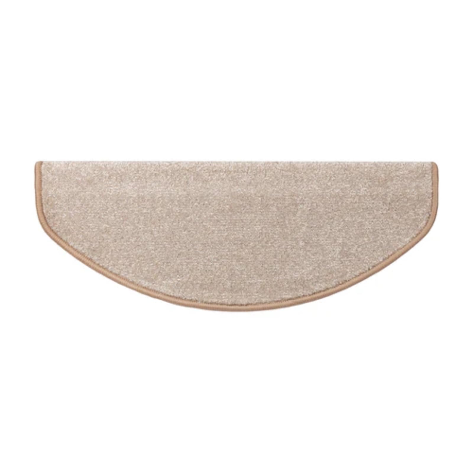Casa PuraStair Mats Indoor 1 pcs Self-Adhesive and Non-Slip Cuddly Soft Pile Carpet for Stairs Linked Semicircular Beige 65 x 23.5 x 1.3 cm (Sundae)