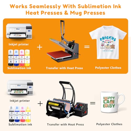 Sublimationstinte für Epson Ecotank ET-2810 ET-1810 ET-2830 ET-2815 ET-4810 ET-2820 ET-2810 ET-2850 ET-2840 Sublimationsdrucker EcoTank Drucker Automatisch Ausfüllen