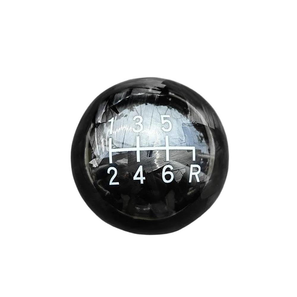 Sxqpocar 6Spdrr 6 Speed Water Drop Shape Forged Real Carbon Fiber Gear Shift Knob For Subaru Brz For Wrx For Sti Shift Lever Head(6Spdrr)