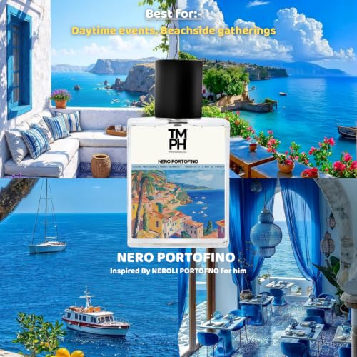 Image of TMPerfumehouse Nero portofino EDP for Men & Women | Fresh, Citrusy & Long Lasting Perfume Spray | Aromatic, Citrus & Musky Fragrance | Luxury Gift for Him & Her | TMPH | 50ml