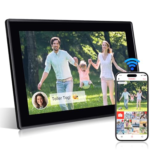 Rollei Smart Frame WiFi 150 Digitaler Bilderrahmen 15,6 Zoll Frameo WLAN Digital Photo Frame 1920x1080 IPS Touchscreen 32GB Speicher Schwarz Digitaler-Bilderrahmen-Digitale-Elektronischer-Fotorahmen