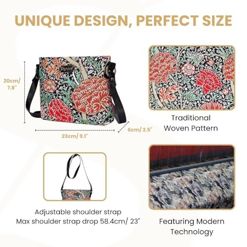 Image of Signare Tapestry Crossbody Bag Sling Shoulder Purse for Women