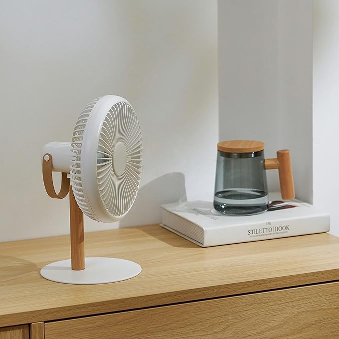Jukmen Table Fan Small Size, Portable Fan Rechargeable Cordless USB Desk fan, 2000mAh Mini Fan Battery Charging Fans for Home With Rotation Hanging Outdoor Camping Fan for Tents (B0D3M13788) Amazon Price History, Amazon Price Tracker