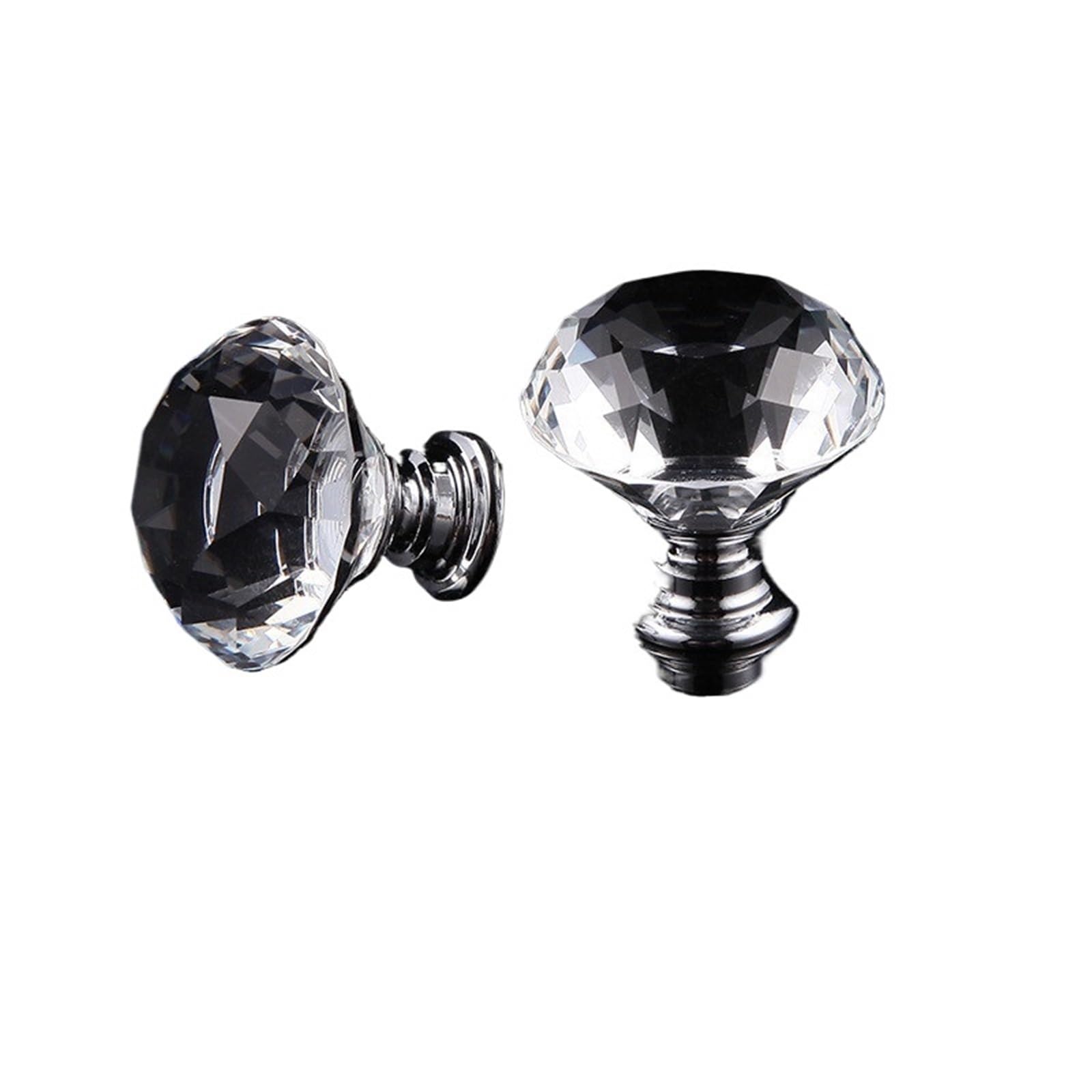 MWAHJU 6pcs 30mm Colorful Crystal Glass Knobs for Cupboard