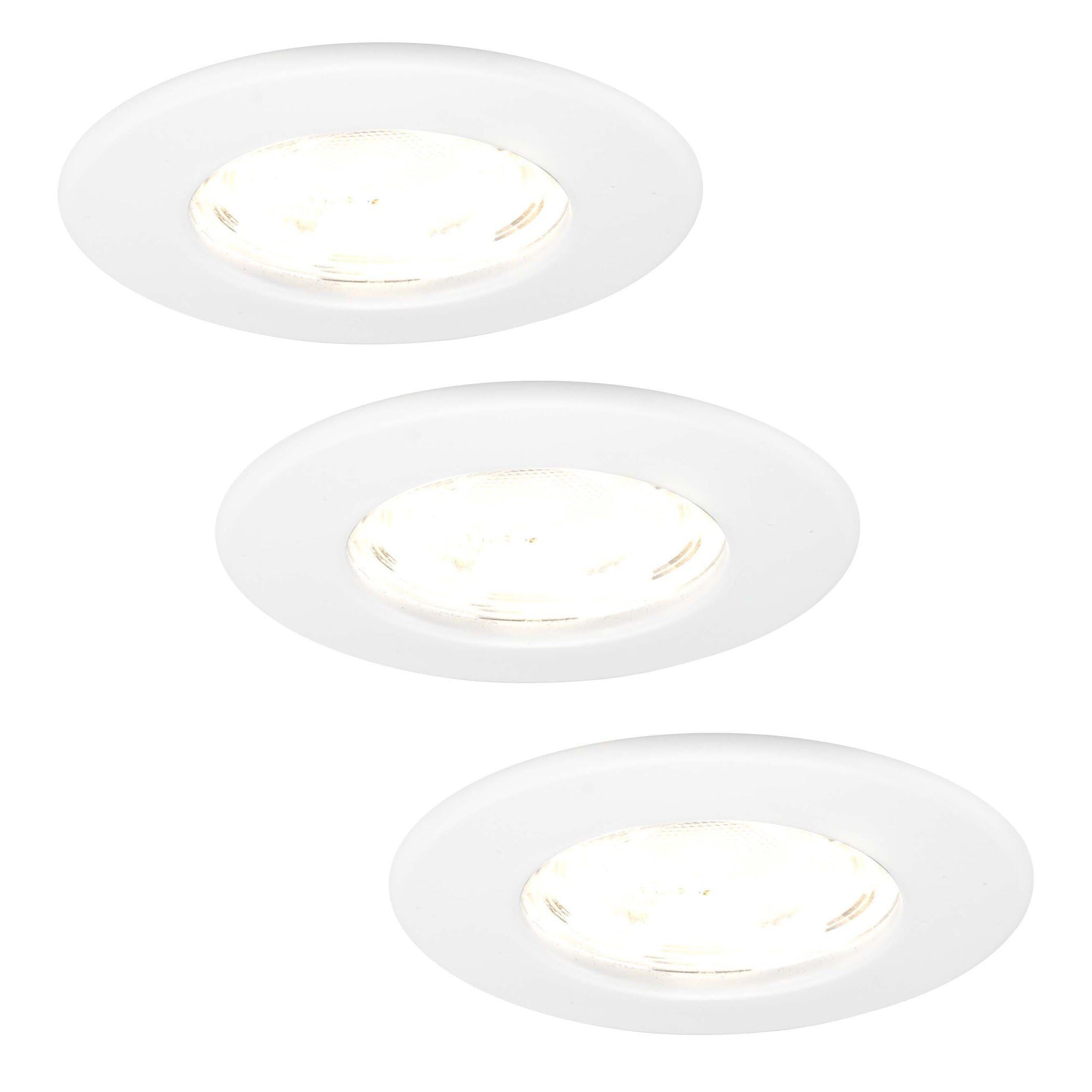 Ledvion White - 3X Led Downlights, Dimmable, 5W, 2700K, Ø84mm, Ip65, 5 Year Guarantee